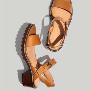 Madewell the Erin lugsole sandals toffee tan